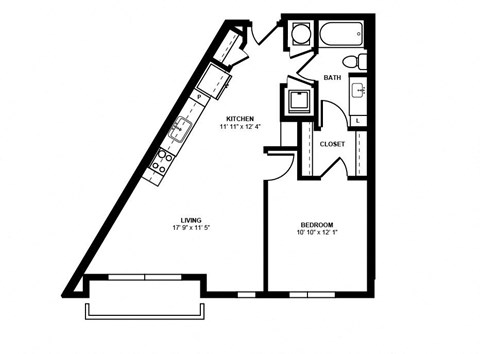 A1K_1 BD 1 Bath_701sqft